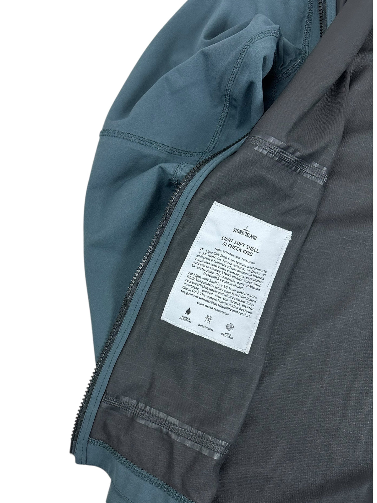 Veste Stone Island bleu pétrole taille S - Détail