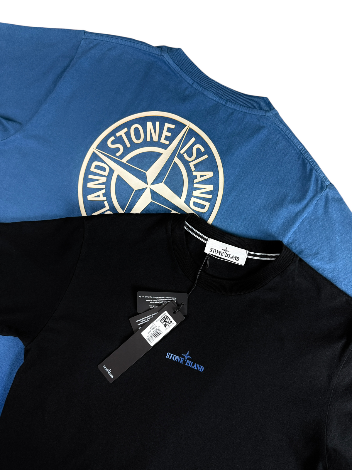 Veste Stone Island bleu taille S - Logo et étiquette