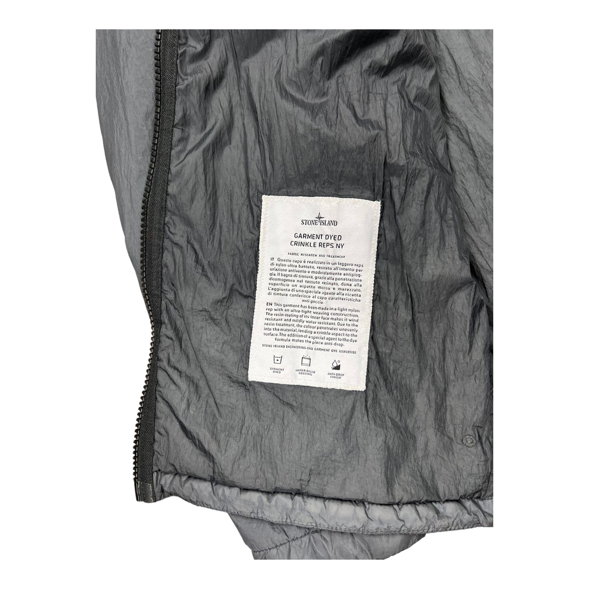 VESTE STONE ISLAND GARMENT DYED CRINKLE REPS - NB08