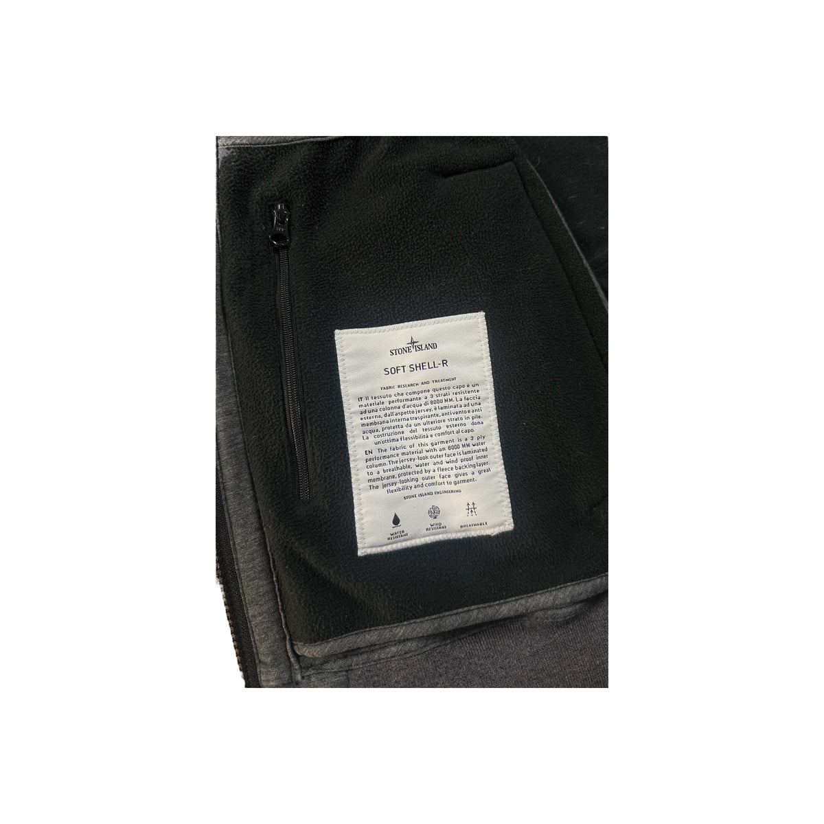 VESTE À CAPUCHE STONE ISLAND SOFT SHELL-R - NB08