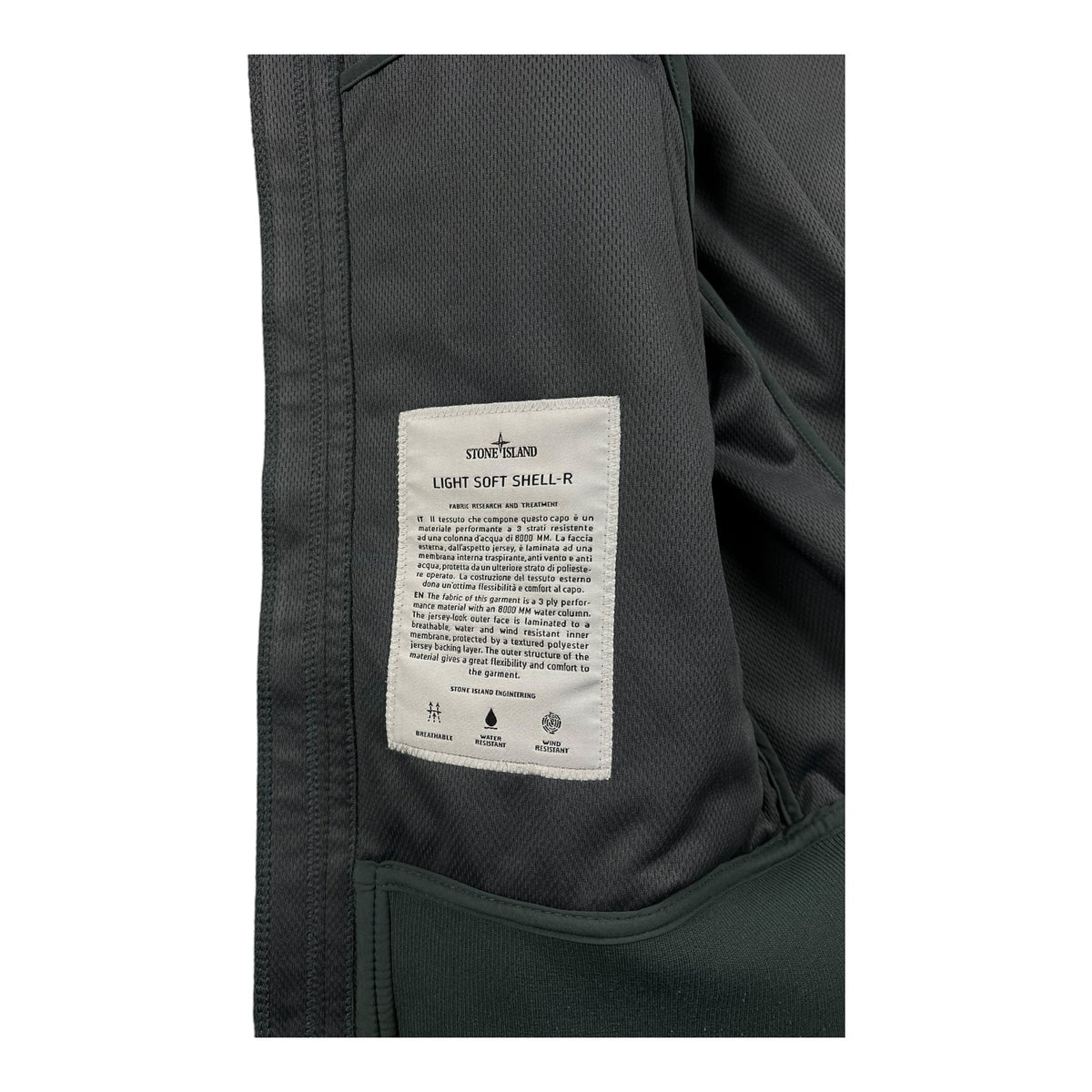 VESTE À CAPUCHE STONE ISLAND LIGHT SOFT SHELL-R - NB08