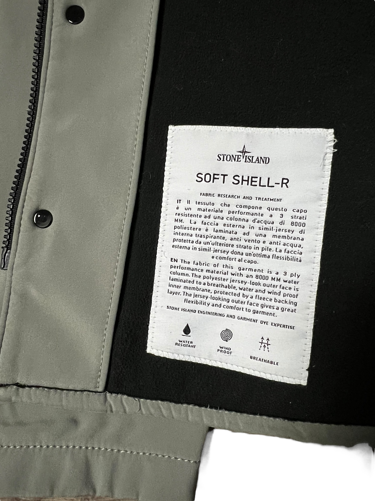 VESTE À CAPUCHE STONE ISLAND SOFT SHELL-R - NB08