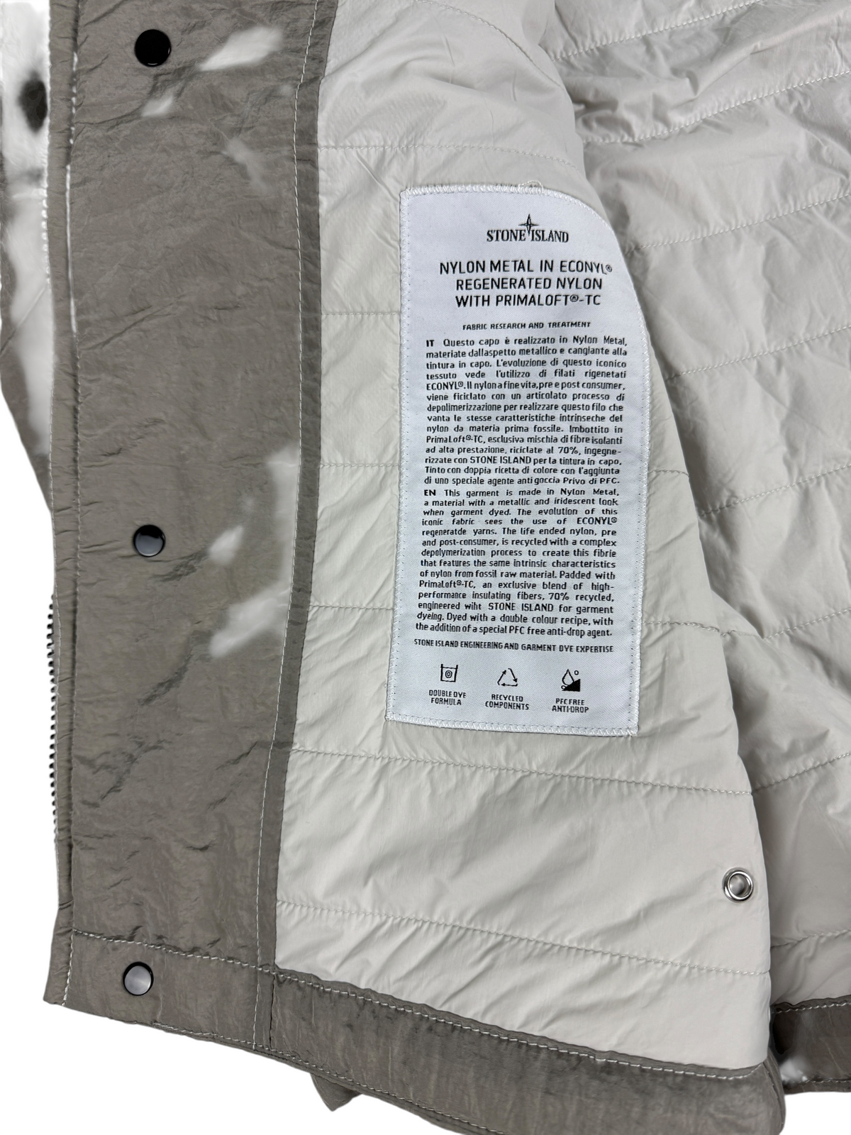 Veste Stone Island gris taille M - Vue côté