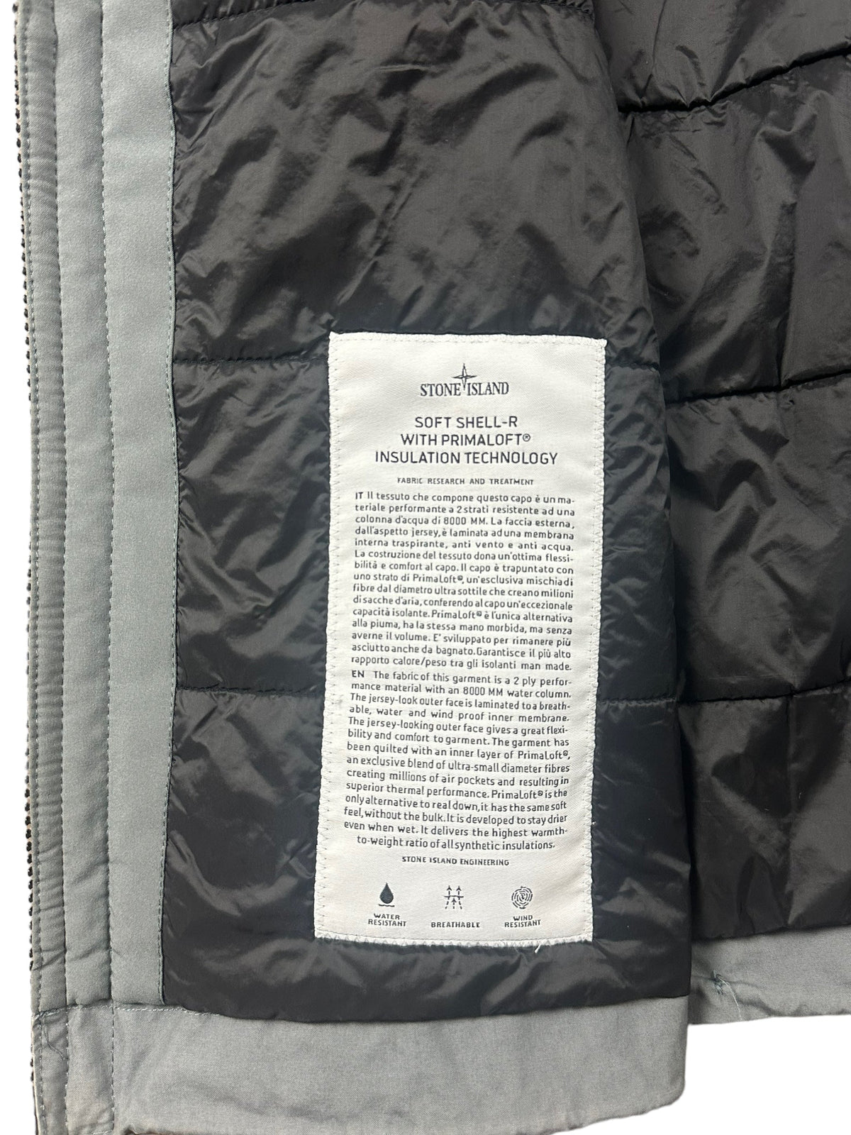 VESTE SANS MANCHE STONE ISLAND SOFT SHELL-R WITH PRIMALOFT - NB08