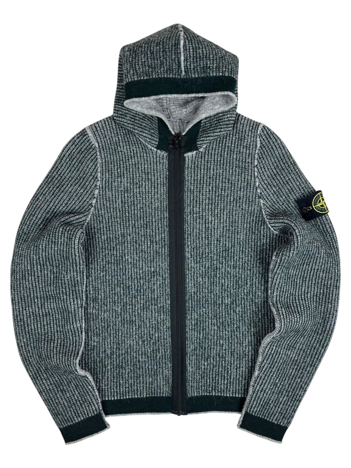 Veste Stone Island kaki / gris taille S - Vue de face