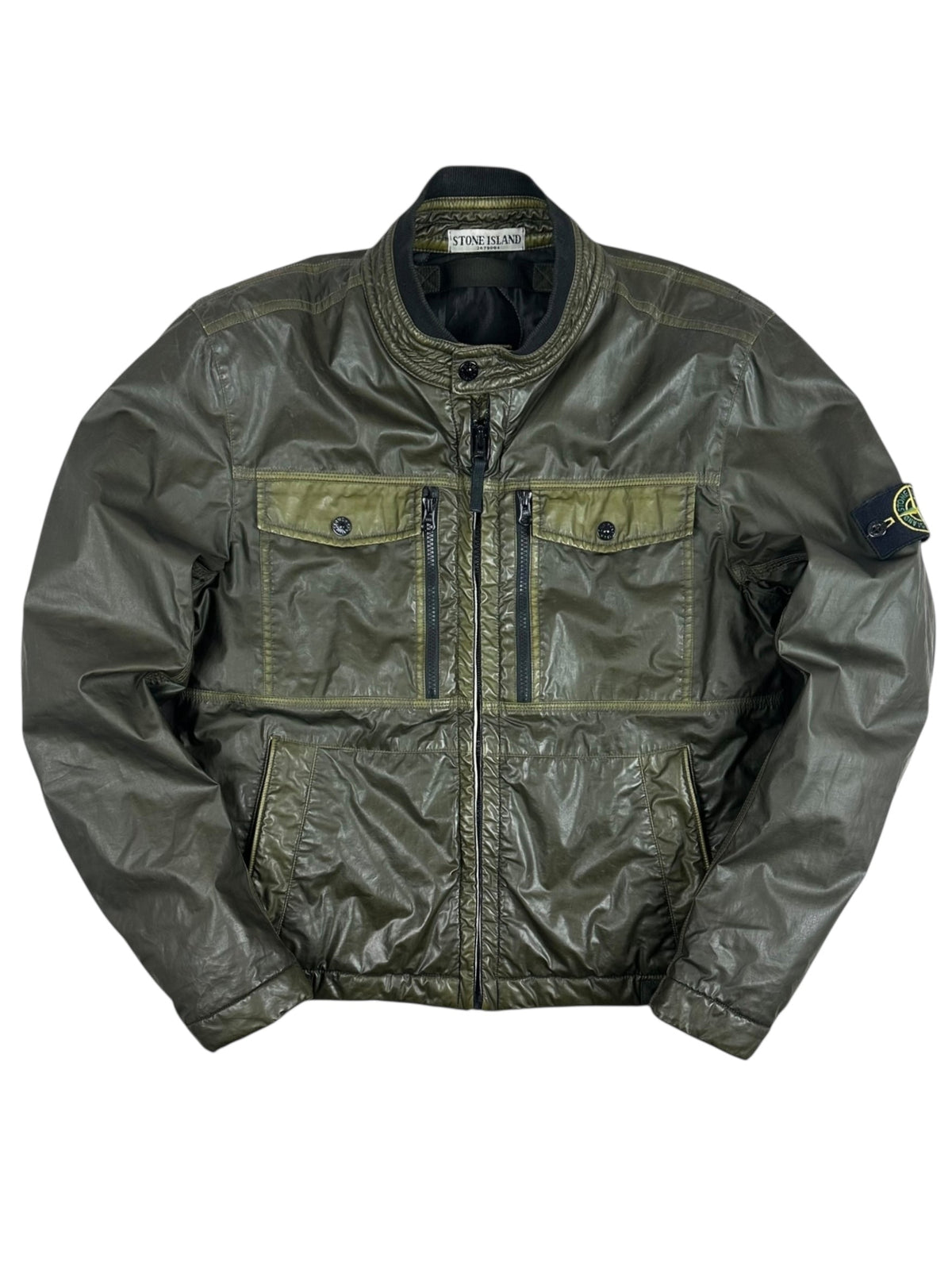 Veste Stone Island kaki taille L - Vue de face