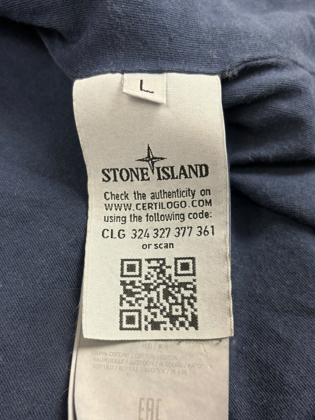 Veste Stone Island marine taille L - Vue côté