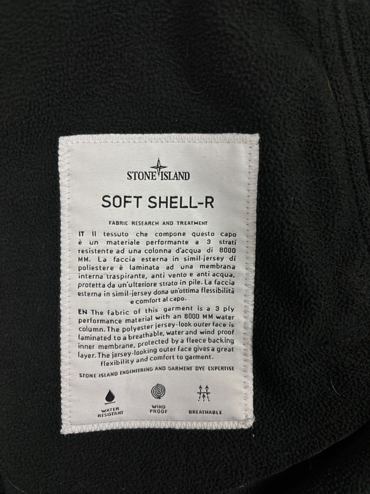 Veste Stone Island marine taille M - Logo et étiquette