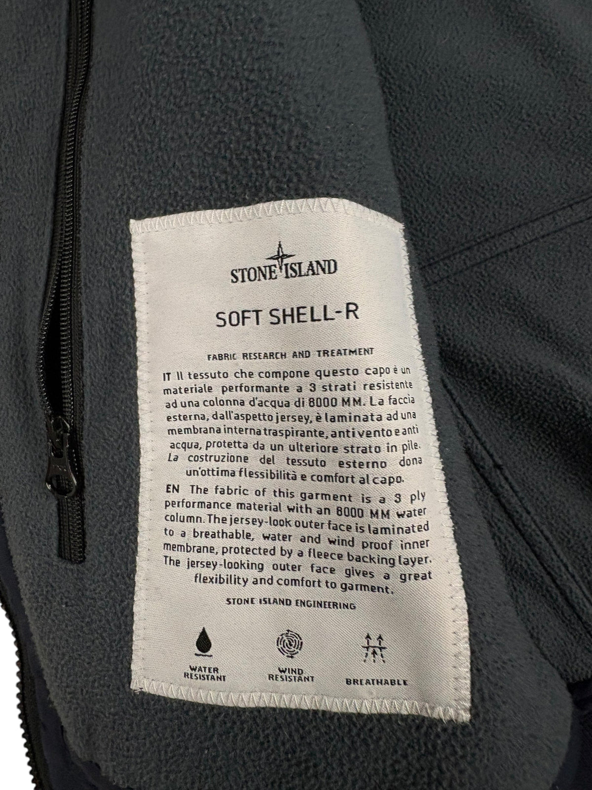 Veste Stone Island marine taille S - Logo et étiquette