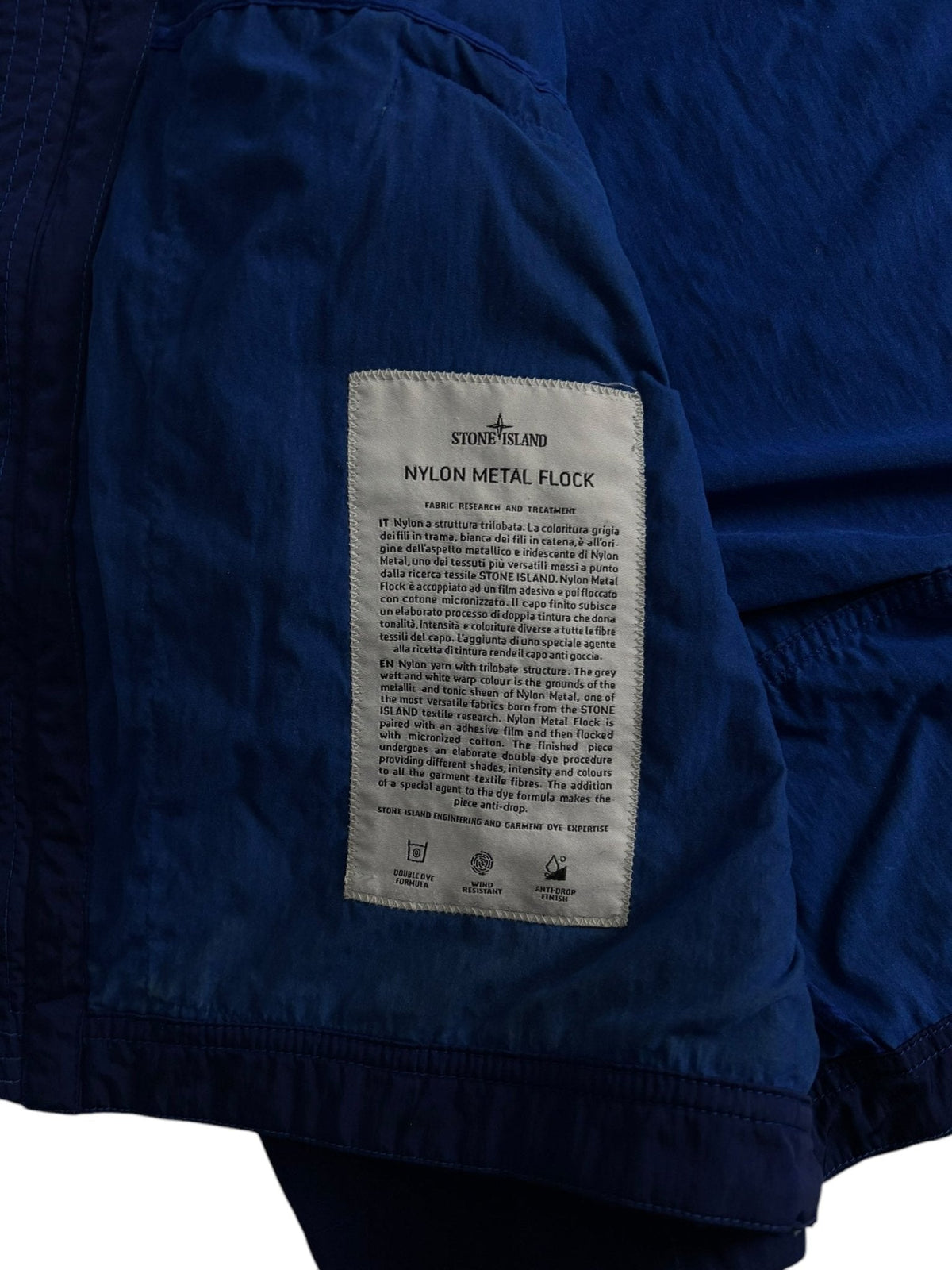 VESTE STONE ISLAND NYLON MÉTAL FLOCK - NB08 SHOP