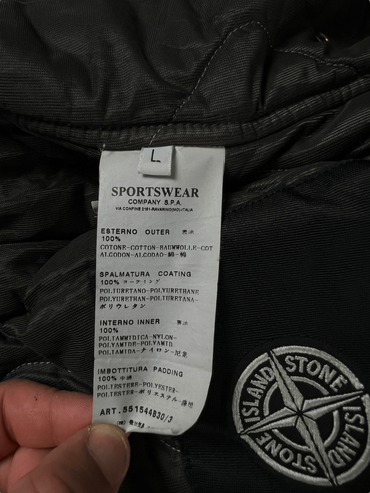 VESTE STONE ISLAND MUSSOLA GOMMATA - NB08 SHOP