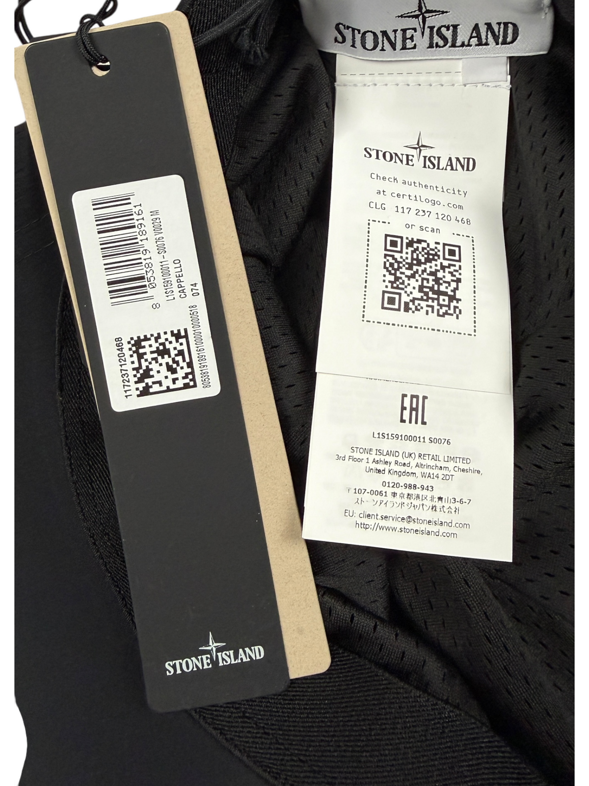 Veste Stone Island noir taille M - Vue côté