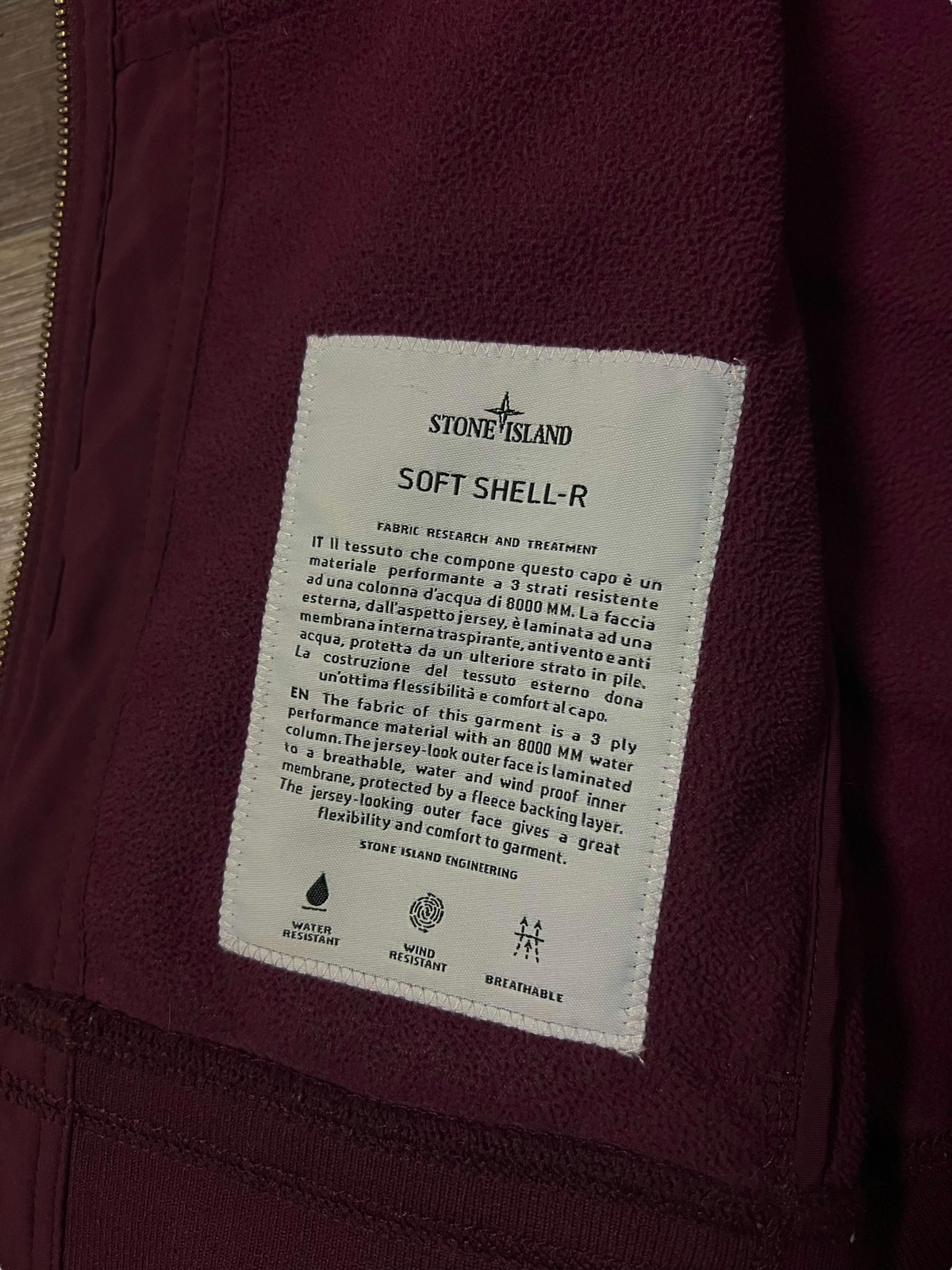 VESTE À CAPUCHE STONE ISLAND SOFT SHELL-R - NB08