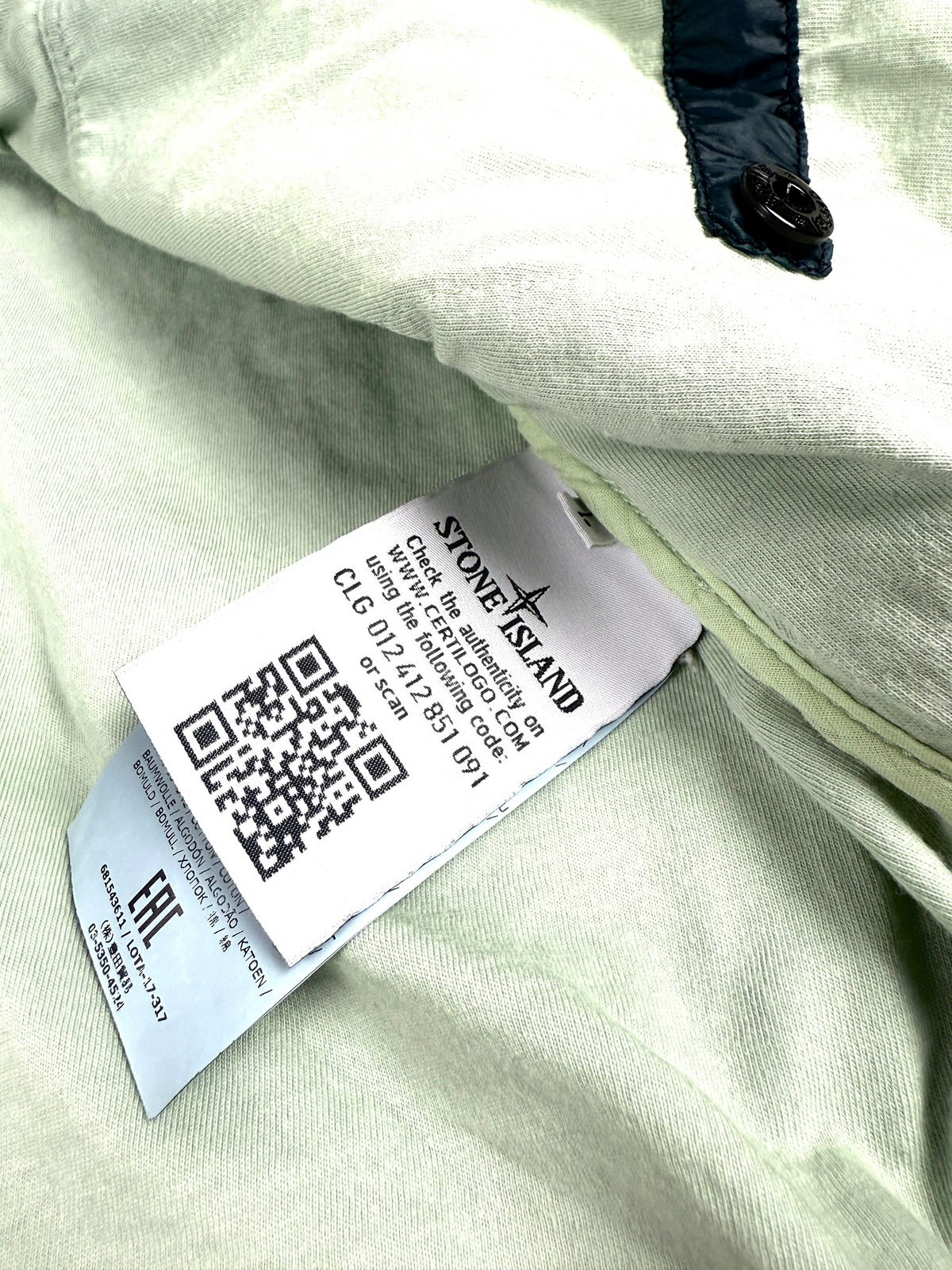 Veste Stone Island vert pétrole taille L - Vue côté