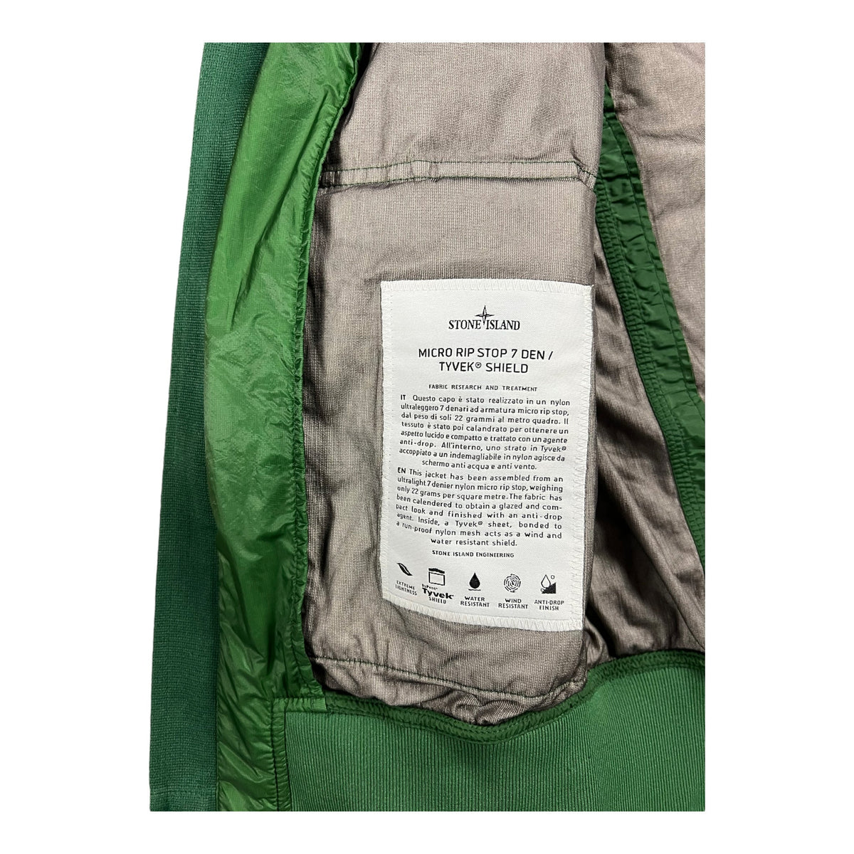 VESTE STONE ISLAND MICRO RIP STOP 7 DEN / TYVEK SHIELD - NB08