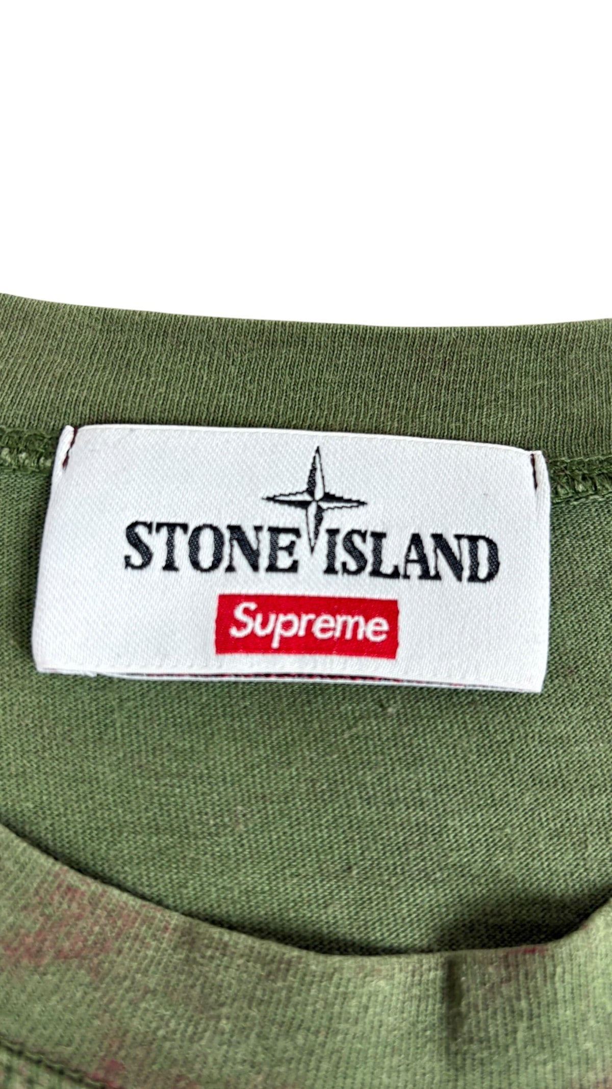 Tee-shirt Stone Island X Supreme kaki taille L - vue 3
