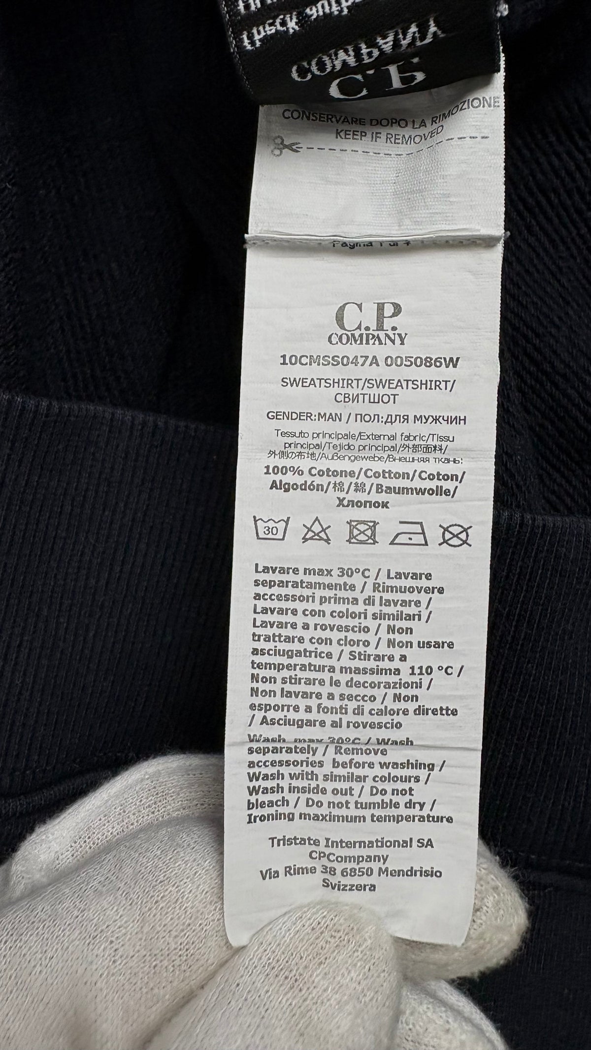 Sweat-shirt Hoodie C.P Company Lens Marine Taille M – photo complémentaire 4 – NB08 Shop