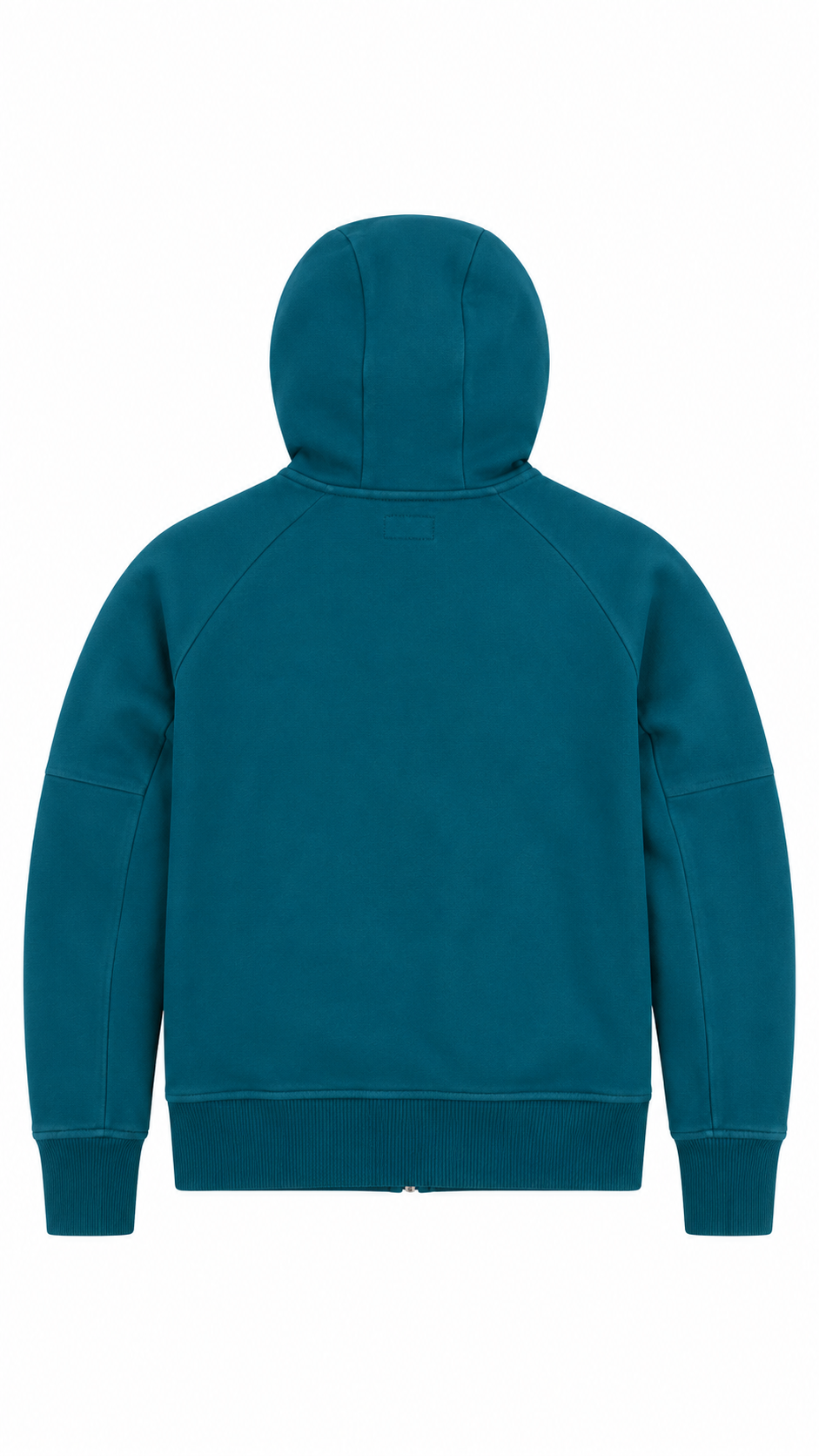 Sweat-shirt Hoodie Zippé C.P Company Goggle Diagonal Raised Fleece Bleu Pétrole Taille XS – vue de dos – NB08 Shop