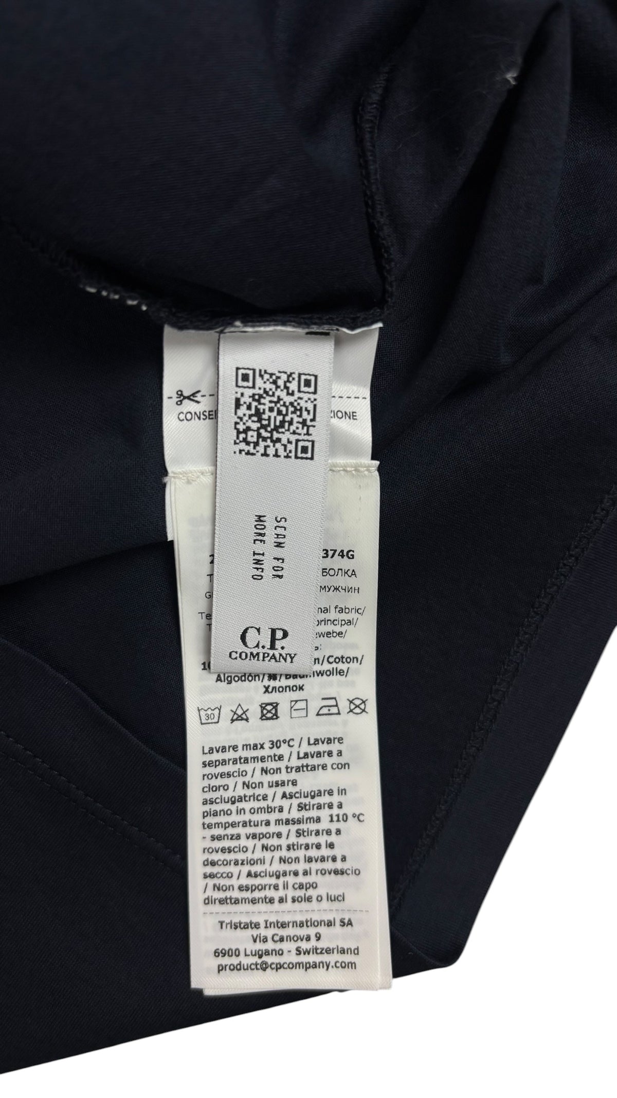T-shirt C.P Company marine collection 2026 neuf avec étiquettes - détail | Authentique NB08