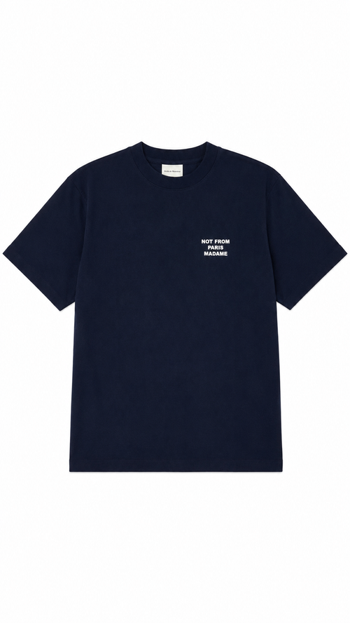 T-Shirt Drôle De Monsieur Slogan - Navy - Neu