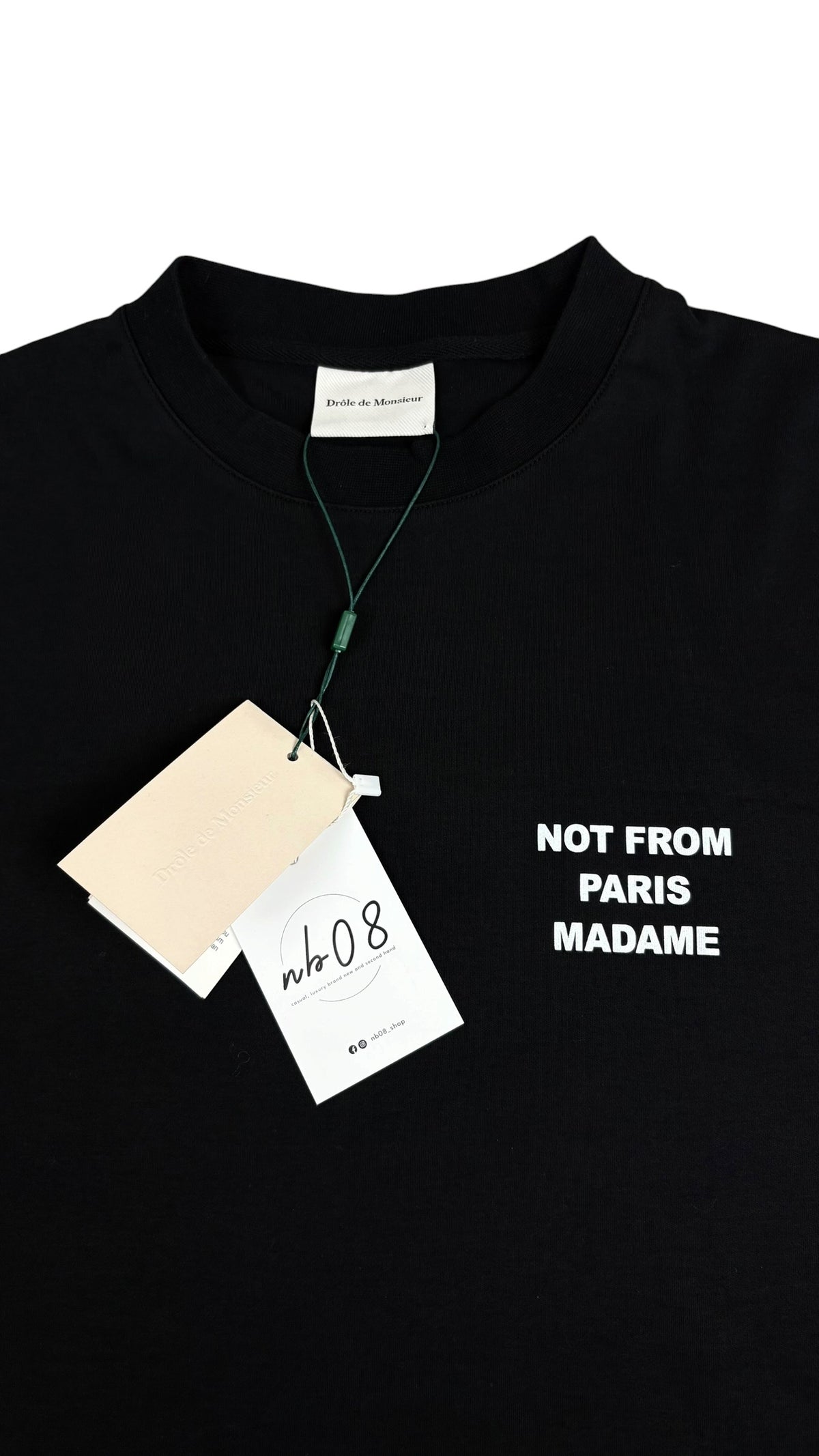 Tee-shirt Drôle De Monsieur Slogan noir neuf - vue 3/4