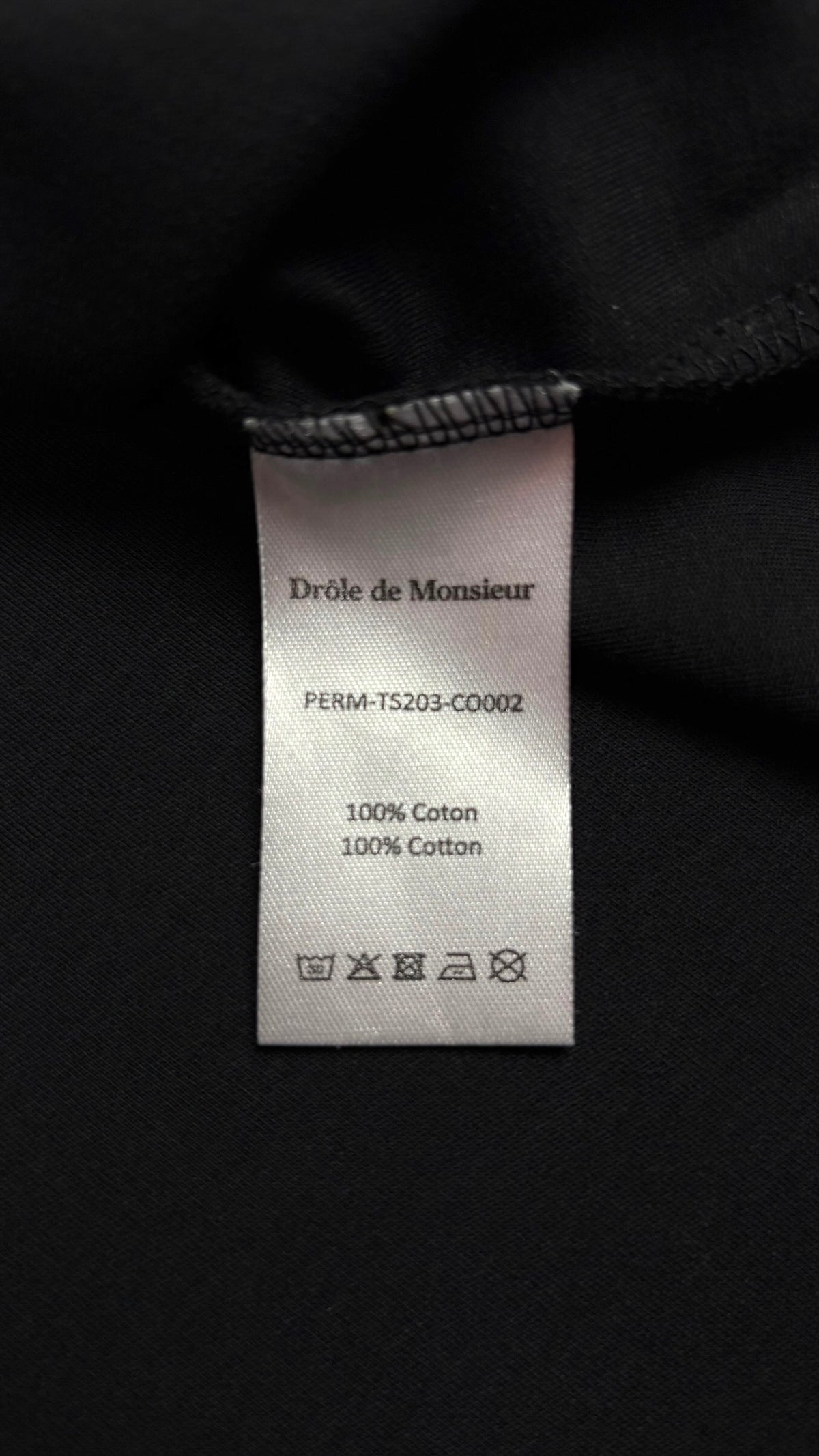 Tee-shirt Drôle De Monsieur Slogan noir neuf - vue 4/4