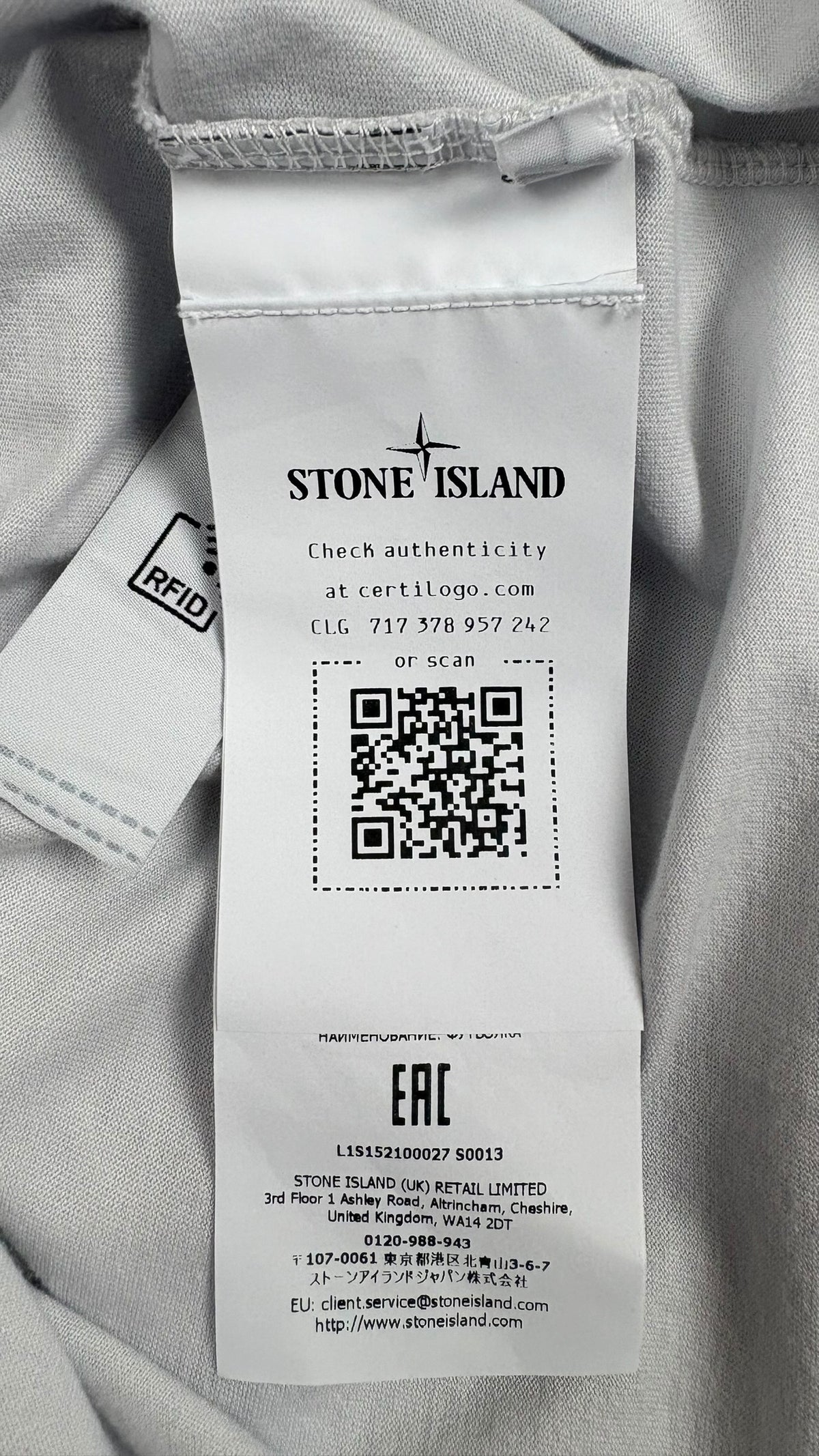 Tee-shirt Stone Island bleu taille S Collection 2026 - vue 3/3