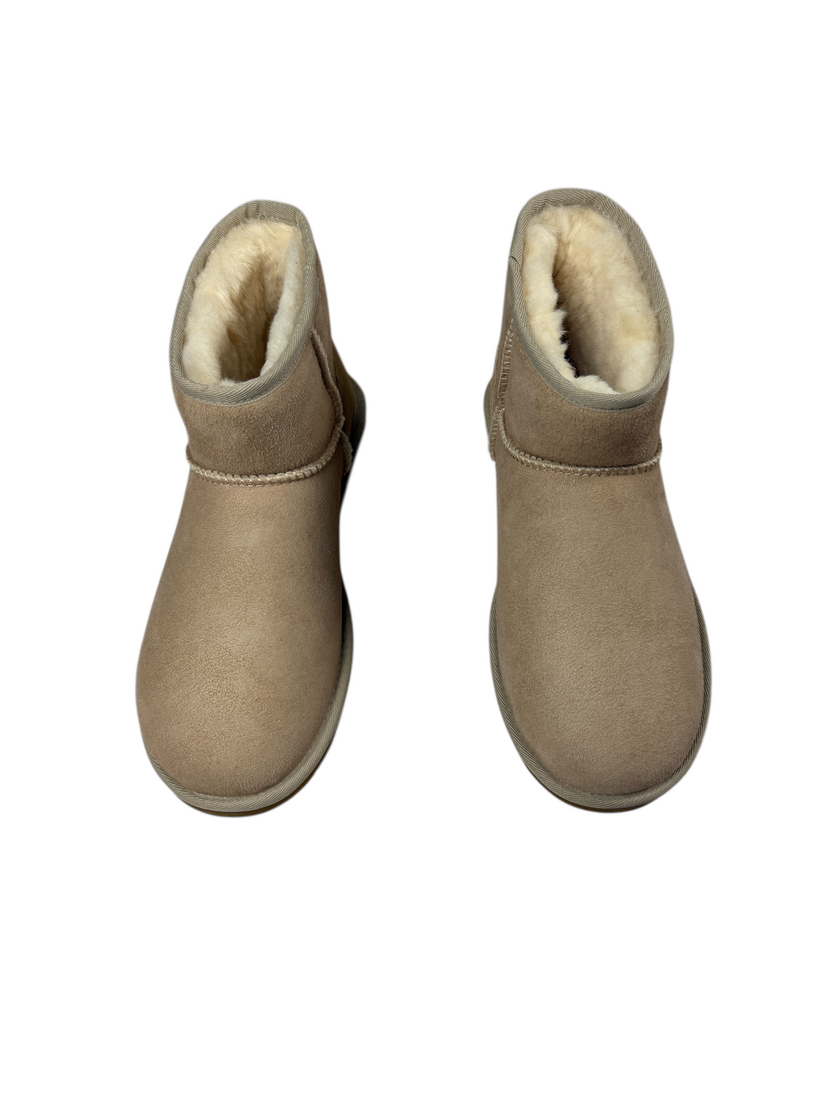 Stivali UGG Classic Mini beige, dettaglio materiale e finiture — vista 3