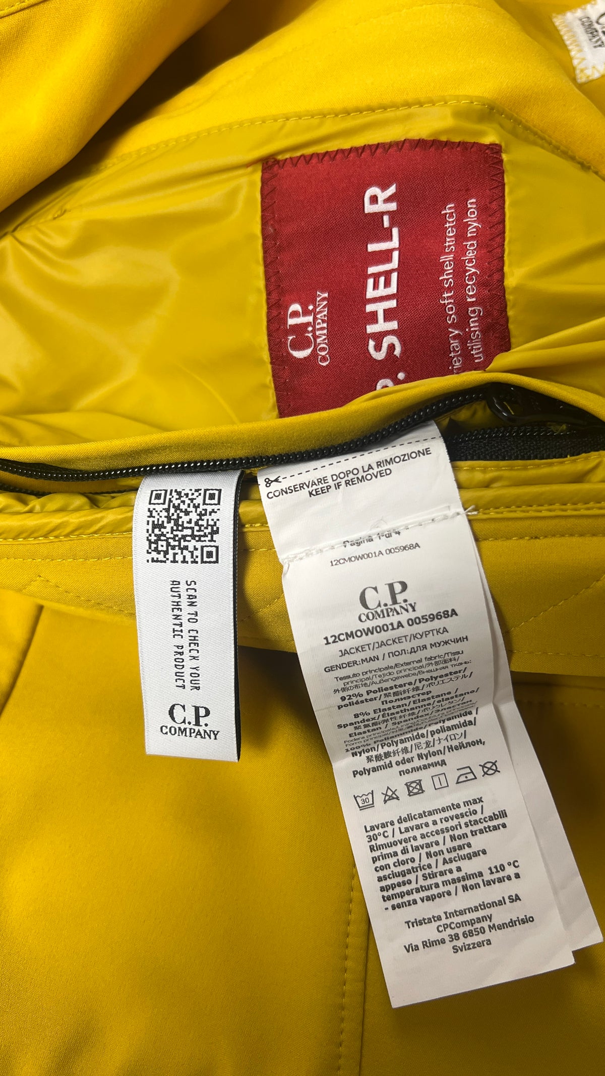 Veste C.P Company Shell-R Goggle Jacket Jaune Taille 48 – photo complémentaire 4 – NB08 Shop