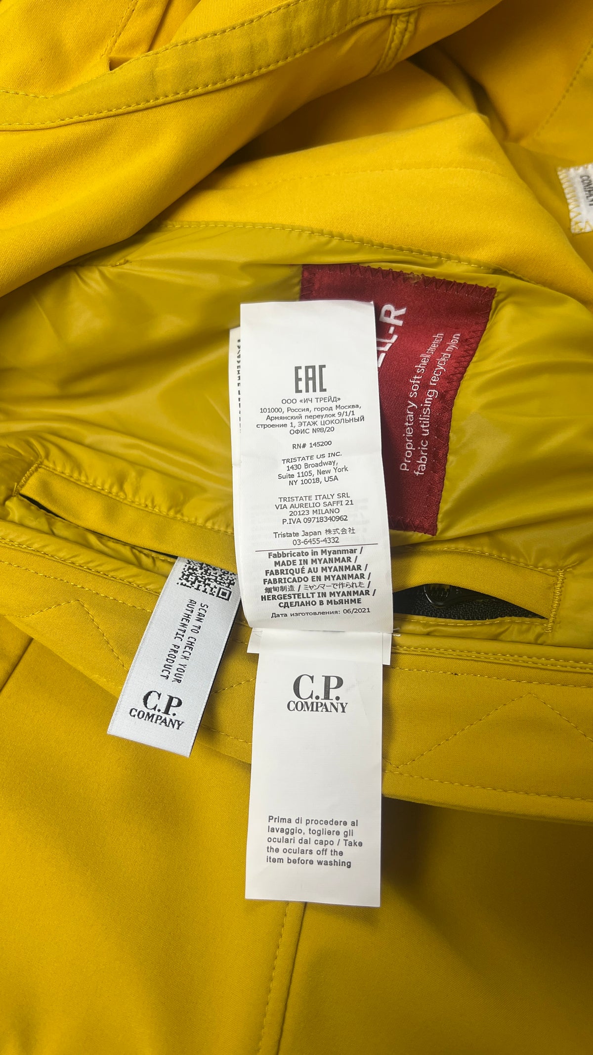 Veste C.P Company Shell-R Goggle Jacket Jaune Taille 48 – photo complémentaire 5 – NB08 Shop