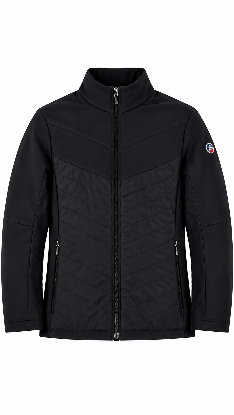 Veste Hybride Fusalp Matelassée à Chevrons Noir Taille S – vue de face – NB08 Shop